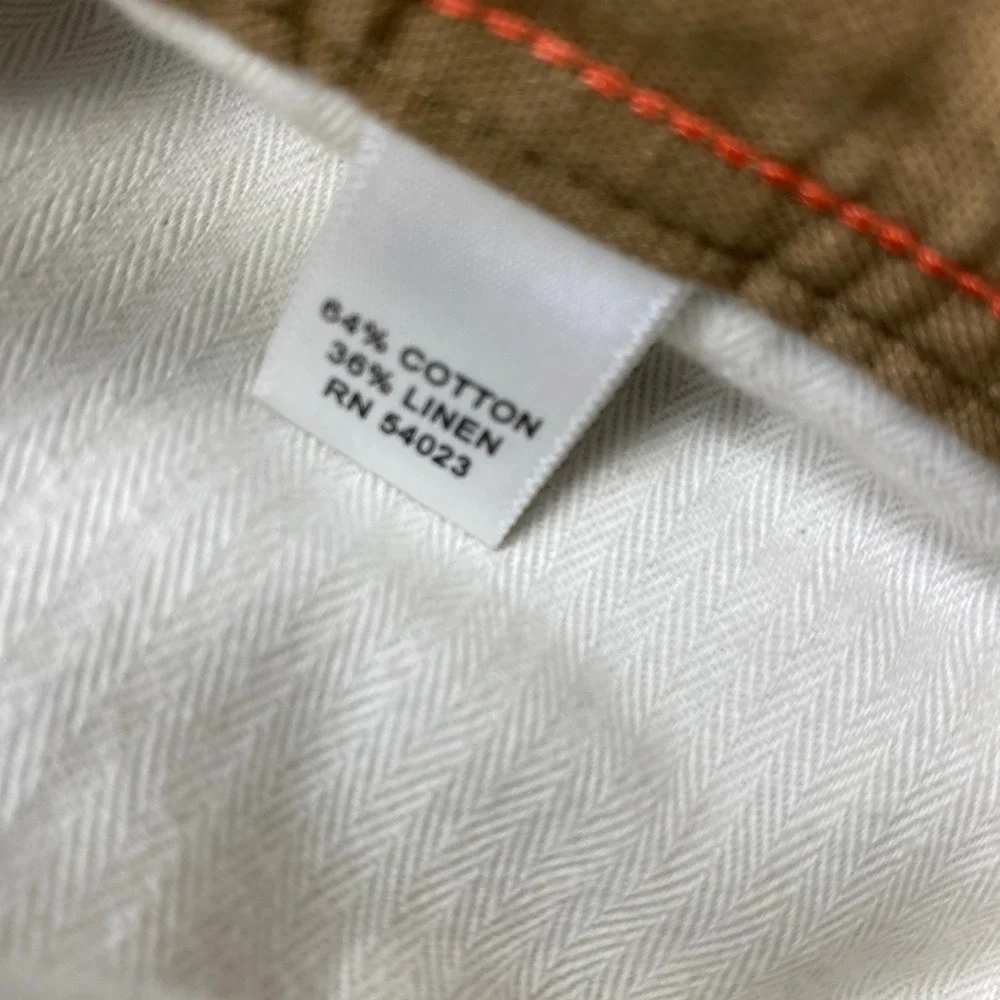 Banana Republic Pants Mens‎ 35x30 Brown Cotton Linen Straight Fit Casual Summer